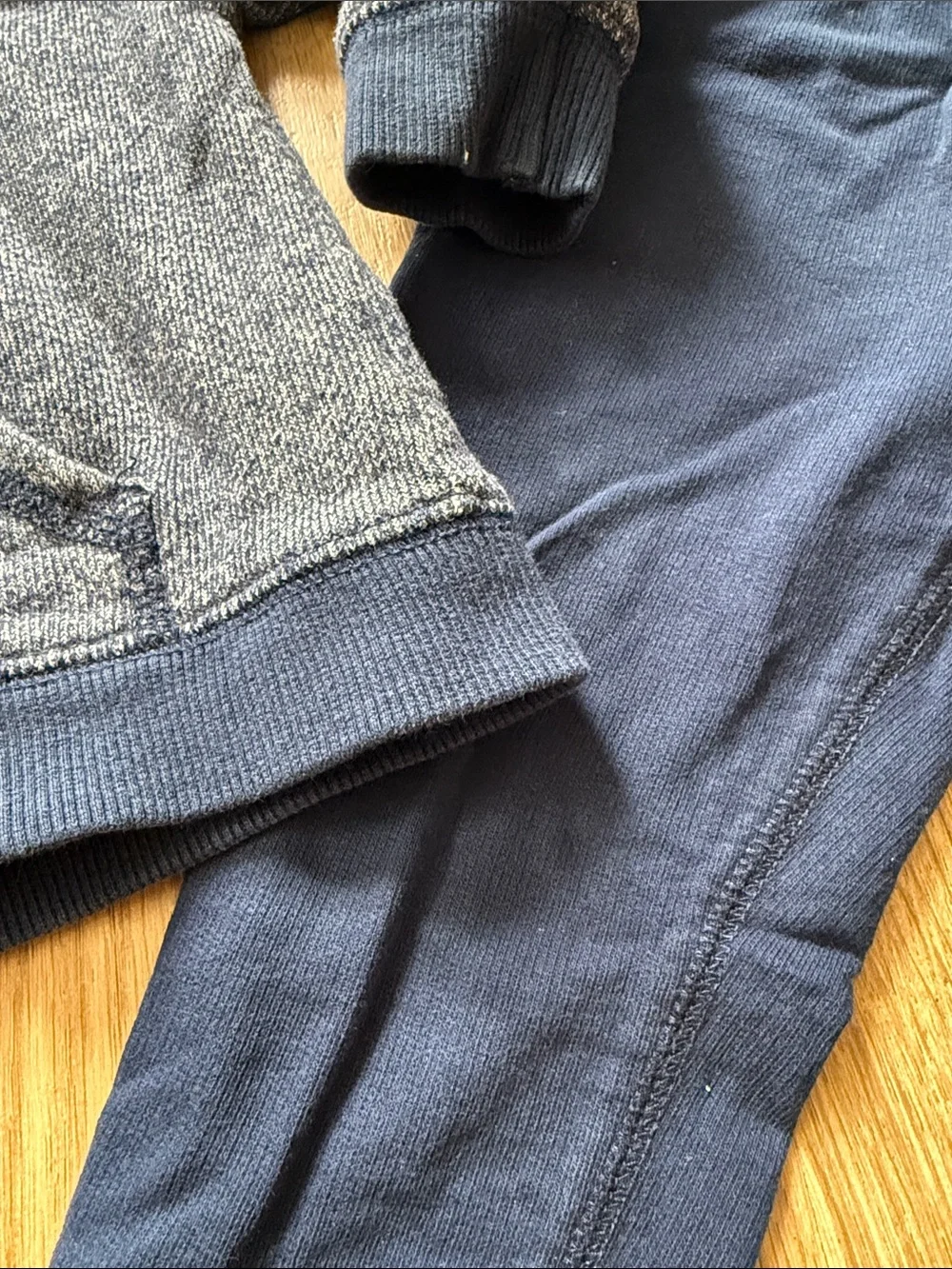Carter's Heathered Gray Zip Hoodie with Navy Joggers 18 Month Bundle